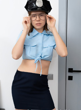Horny Cop Babe Hairy Pussy Photos