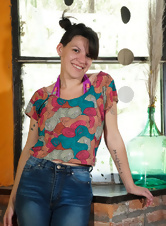 Shy Brunette Hairy Pussy Solo Pics