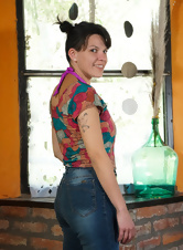 Shy Brunette Hairy Pussy Solo Pics