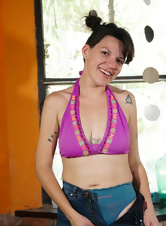 Shy Brunette Hairy Pussy Solo Pics