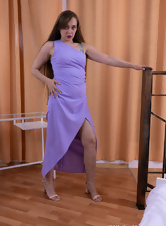 Milf In Purple Dress Hairy Pussy Pics
